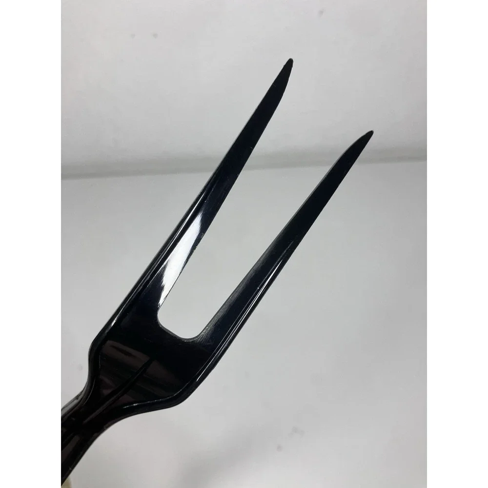 Vintage Tailor Made Products Black Plastic Fork Elroy WI USA MCM Kitchen Utensil